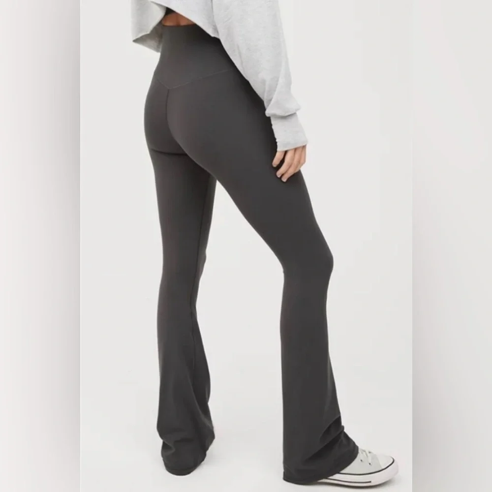 Offline By Aerie Gray Real Me High-Rise Bootcut Flare Leggings - Picture 3 of 7